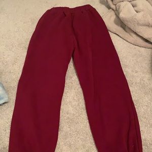 Maroon sweatpants